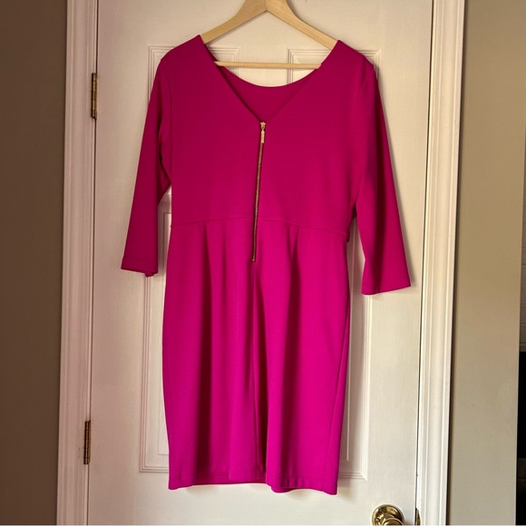 Textured Wrap Waist Sheath Dress 14P - Picture 5 of 7